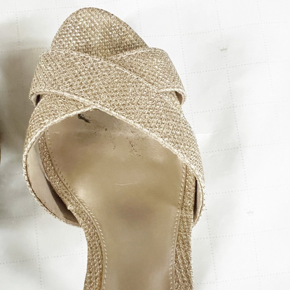 FIONI Clothing Shimmering Gold Strappy Heels - Picture 6 of 6